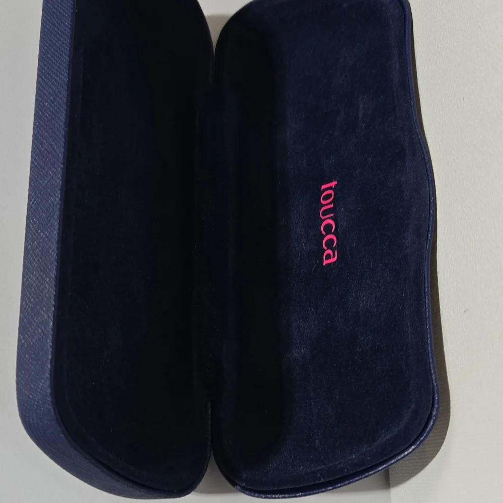 Navy Blue Kids Glasses Case with Fox Logo